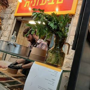lior at Vegan Shawarma in Jerusalem