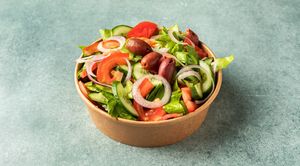 salad at Vegan Shawarma in Jerusalem