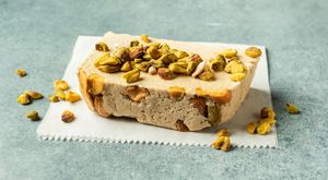 vegan halva at Vegan Shawarma in Jerusalem