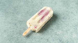 vegan malabi popsicle at Vegan Shawarma in Jerusalem