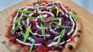 Royal Cabbage Pizza at VeganZza in Vancouver