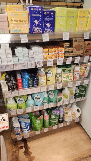 Eco Cleaning products at Organic Plaza - Fujii Daimaru Store in Kyoto