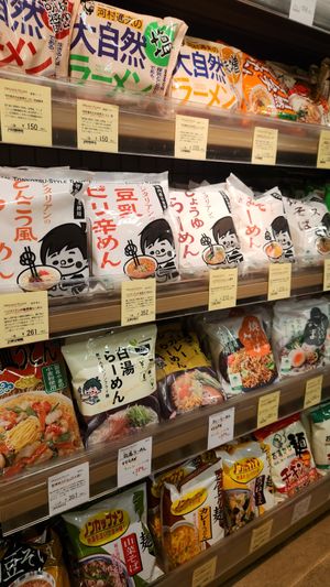 Vegan noodles at Organic Plaza - Fujii Daimaru Store in Kyoto