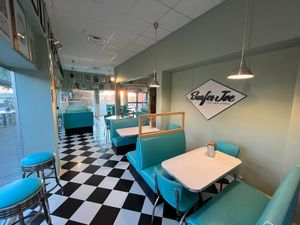 Inside at Surfer Joe Diner in Livorno