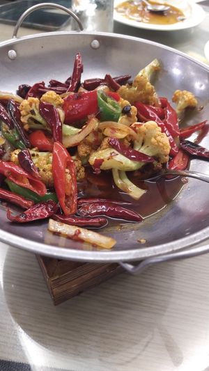 spicy cauliflower at Ristorante Wen Zhou in Cagliari