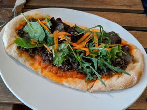 Mushroom pizza at The Grassy Hopper in Gzira
