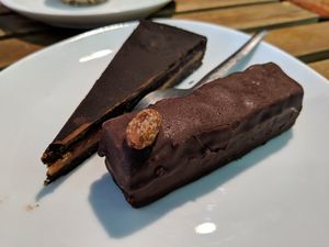 Snickers slice and Maca Bar at The Grassy Hopper in Gzira