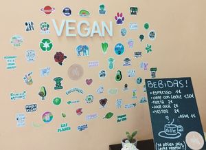 Vegan army! at Pastelería Málaga Vegana in Malaga
