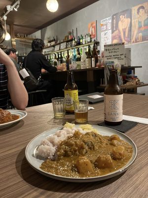 A vegan curry with Basil, tomatoes and winter melon  at Suisai in Onomichi