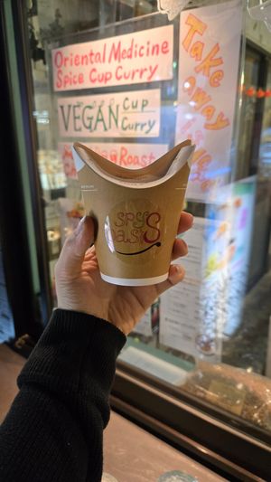 Chai to go at Spys Oasi Medicinal Spicy Curry Gluten-free Bar in Osaka