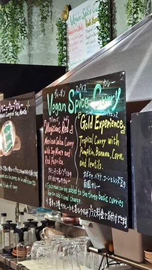 Vegan curry at Spys Oasi Medicinal Spicy Curry Gluten-free Bar in Osaka