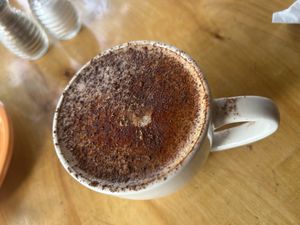 Mayan Warrior with oat milk   at Farmhouse Cafe and Bakery in El Prado