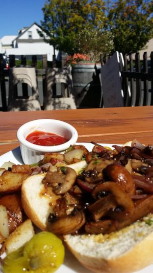 Brats at Mike's Cafe and Wine Bar in San Juan Island