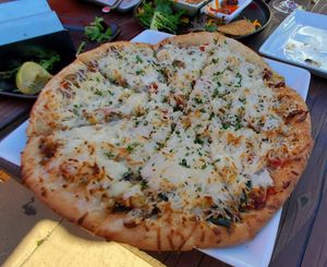 Pizza at Mike's Cafe and Wine Bar in San Juan Island