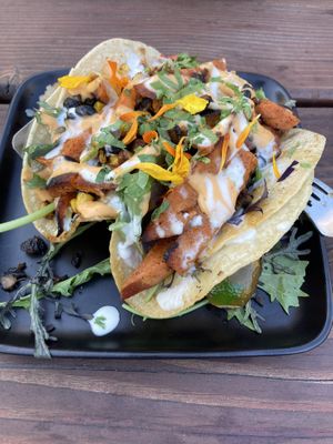 Sweet potato tacos   at Mike's Cafe and Wine Bar in San Juan Island