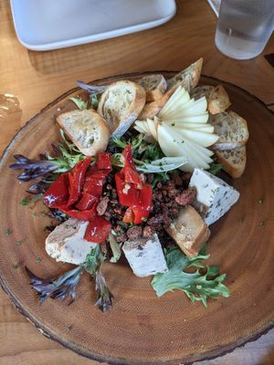 Cheese plater. Pricey but very impressive at Mike's Cafe and Wine Bar in San Juan Island