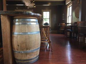 Bar area inside  at Mike's Cafe and Wine Bar in San Juan Island