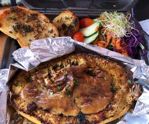 Stuffed spaghetti squash!  at Common Sense - Sejah Farms in St Croix