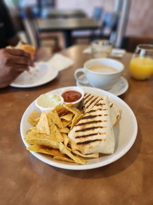 Vegan breakfast burrito at Plate 21 in Toledo