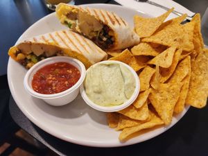 Breakfast burrito (vegetarian) at Plate 21 in Toledo