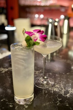 Lychee mojito and martini  at Din Tai Fung in New York City