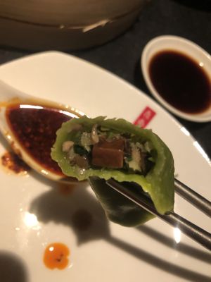 Vegan dumpling , their vegan dumpling has a milk taste not sure why   at Din Tai Fung in New York City