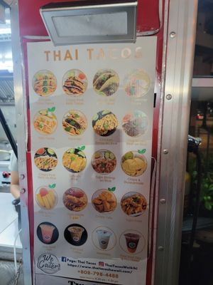 Photo menu at Thai Tacos - Waikiki in Honolulu