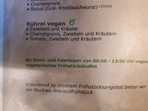 Menu at Moccaklatsch in Bielefeld