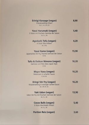 Veganes Menü  at Umaya in Innsbruck
