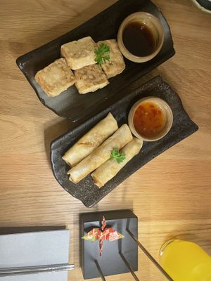Agedashi Tofu und Harumaki  at Umaya in Innsbruck