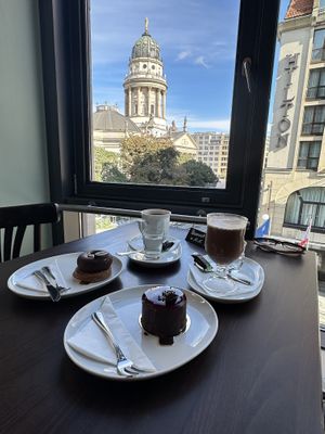 The view from the cafe  at Rausch das Schokoladenhaus in Berlin