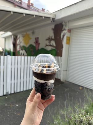 Black forest desert   at Loving Hut in Maribor