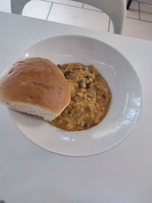 Vegan eggs at Loving Hut in Maribor