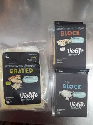 Vegan cheese at Loving Hut in Maribor