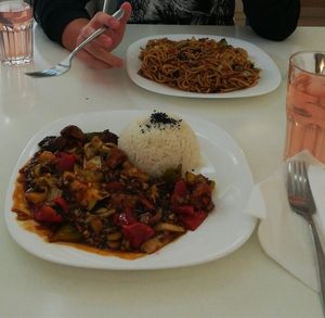 Asian dishes at Loving Hut in Maribor