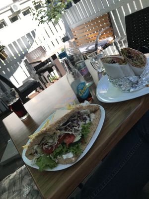 Gyros and Mexican wrap at Loving Hut in Maribor