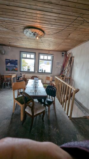 Plenty of seating upstairs at Gisli Eirikur Helgi Kaffihûs Bakkabrædra in Dalvik