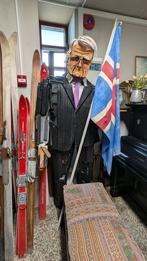 Quirky Icelandic decor at Gisli Eirikur Helgi Kaffihûs Bakkabrædra in Dalvik