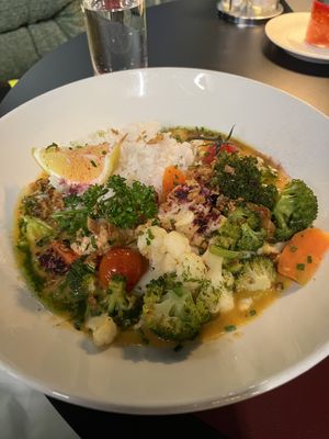 Thai curry with rice  at Scala  in Davos