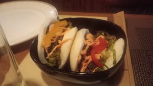 Mushroom bao buns at The Flying Dragon in Paphos