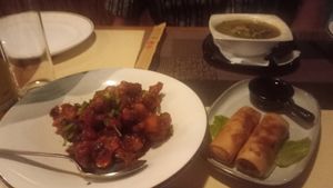 Korean cauliflower (dish on the left) was the star of the show at The Flying Dragon in Paphos
