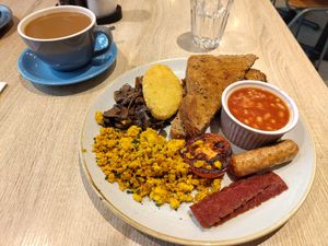 The Vegan Breakfast at Wyndham Cafeteria in Cardiff