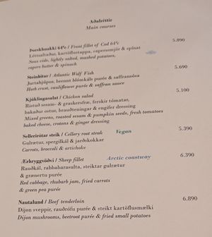 Celery root steak at Restaurant BAKKI in Laugarbakki