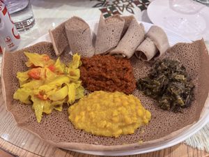 Veggie special  at Alem Ethiopian Village in Milwaukee