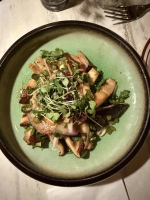 Mushroom salad   at Suwun Thai Home Cooking in Albany