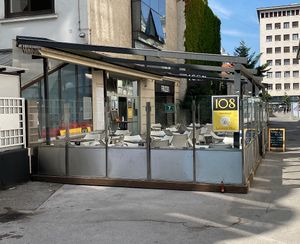 Outside seating at 108 in Ljubljana