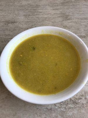 Corn soup at 108 in Ljubljana