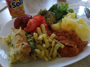 Highlights here are the baked beans, dumpling and filo tart at 108 in Ljubljana