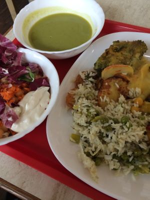 Rice and potatoes at 108 in Ljubljana