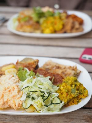 Vegan buffet at 108 in Ljubljana